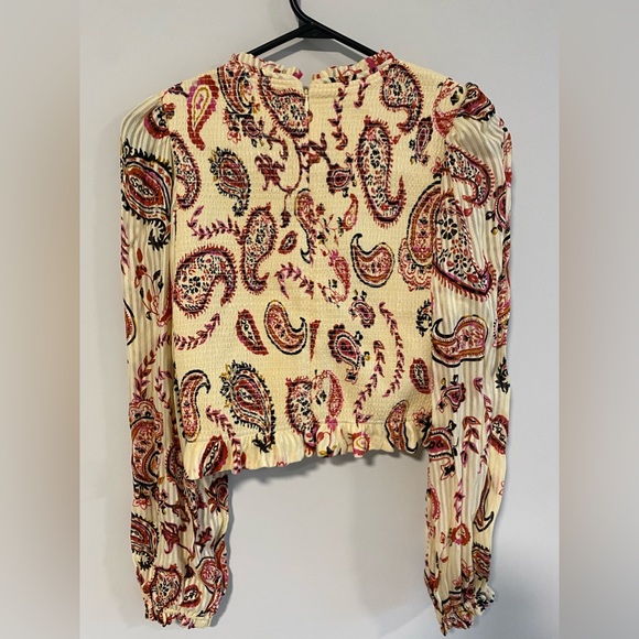 Aritzia - Wilfred Tempest Paisley Volume Sleeves Blouse (S) - Picture 2 of 3